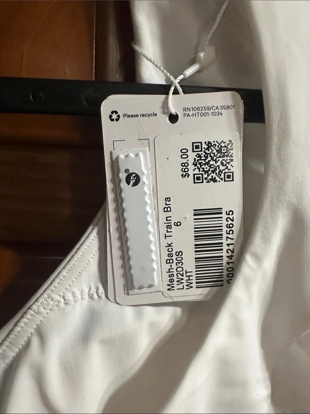 lululemon athletica White Racerback Supportive Crop Top